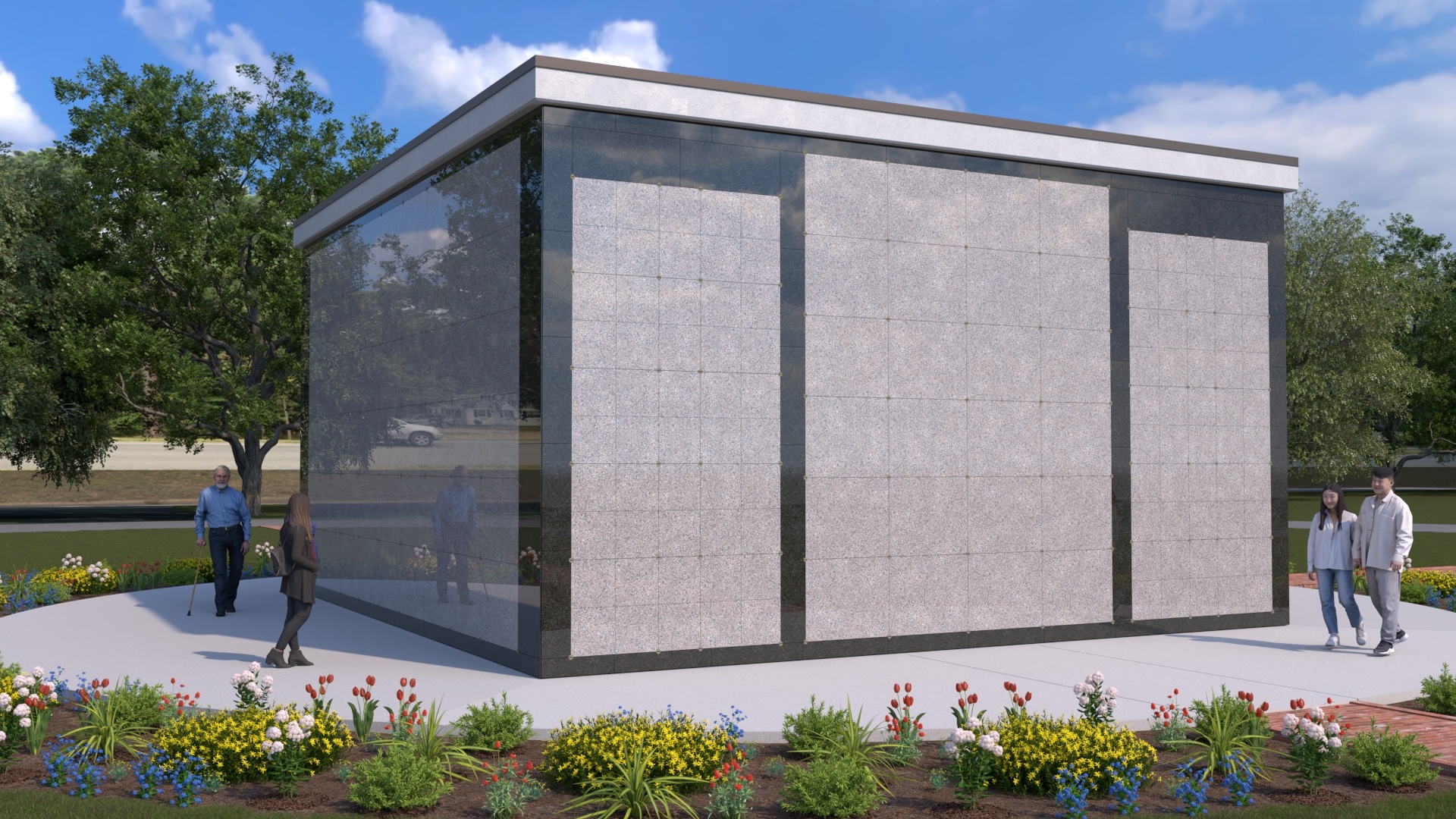 23-015 VA, Richmond - Greenwood Cemetery Crypt Front View Rendering 2025.01.12 (1)-4